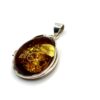 zilveren hanger met cognac amber - Afbeelding 3