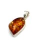zilveren hanger met cognac amber - Afbeelding 3
