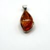 Zilveren hanger met cognac amber - Afbeelding 3