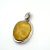 zilveren hanger met melkachtige barnsteen - Afbeelding 2