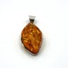 Zilveren hanger met cognac amber - Afbeelding 2