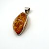 Zilveren hanger met cognac amber - Afbeelding 3
