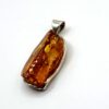 Zilveren hanger met cognac amber - Afbeelding 2