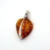 Zilveren hanger met cognac amber - Afbeelding 3