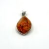 Zilveren hanger met cognac amber - Afbeelding 2