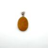 Zilveren hanger met honing-amber