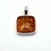 Zilveren hanger met cognac amber - Afbeelding 3