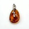 Zilveren hanger met cognac amber - Afbeelding 2