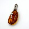Zilveren hanger met cognac amber - Afbeelding 3