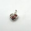 Zilveren hanger met amber, hartje - Afbeelding 2