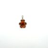 zilveren hanger met amber, beer