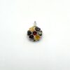 zilveren hanger met amber, bloem - Afbeelding 2