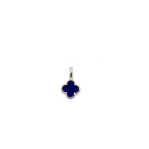 Zilveren hanger met lapis lazuli, Marokkaanse klaver M