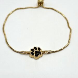 Alternative view of Vergulde armband met groene barnsteen, mini pootje