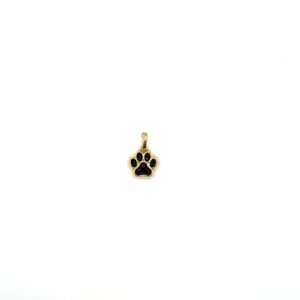 Vergulde hanger met kersen-amber. Mini pootje