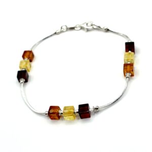 Alternative view of Zilveren armband met barnsteen