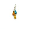 Zilveren hanger met amber en turkoois - Afbeelding 2