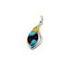 Zilveren hanger met amber en turkoois - Afbeelding 2