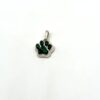 Zilveren hanger met malachiet. Mini pootje - Afbeelding 2