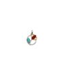 Zilveren hanger met amber en turkoois