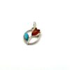 Zilveren hanger met amber en turkoois - Afbeelding 2