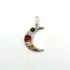 Zilveren hanger met barnsteen, maan - Afbeelding 2