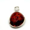 Zilveren hanger met cognac amber - Afbeelding 3