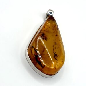 Alternative view of Zilveren hanger met amber