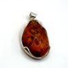Zilveren hanger met cognac amber - Afbeelding 3