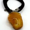 Zilveren ketting met honing-amber - Afbeelding 3