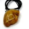 Zilveren ketting met honing-amber - Afbeelding 2