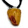 Zilveren ketting met honing-amber - Afbeelding 3
