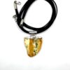 Zilveren ketting met amber
