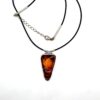 Zilveren ketting met barnsteen