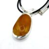 Zilveren ketting met honing-amber - Afbeelding 2