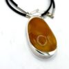 Zilveren ketting met honing-amber - Afbeelding 3