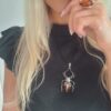 zilveren spin met barnsteen - Afbeelding 4