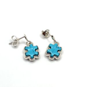Zilveren oorbellen met turkoois, Puzzel