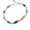 Zilveren armband met amber en turkoois - Afbeelding 2
