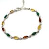 Zilveren armband met barnsteen en malachiet - Afbeelding 2