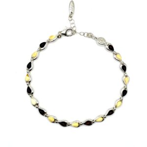 Zilveren armband met barnsteen
