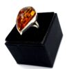 Ring met cognac-amber - Afbeelding 3