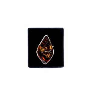 Alternative view of Ring met cognac-amber