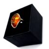 Ring met cognac-amber - Afbeelding 4