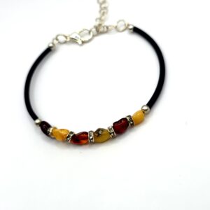 Alternative view of Roestvrij stalen barnsteen armband