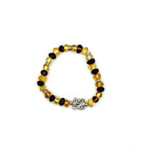 Elastische armband met barnsteen