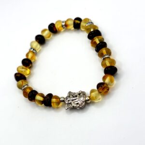Alternative view of Elastische armband met barnsteen