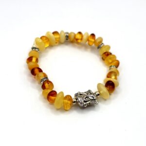 Alternative view of Elastische armband met barnsteen