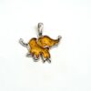 Zilveren hanger met barnsteen, Olifant - Afbeelding 2