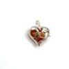 Zilveren hanger met barnsteen. Hart - Afbeelding 3
